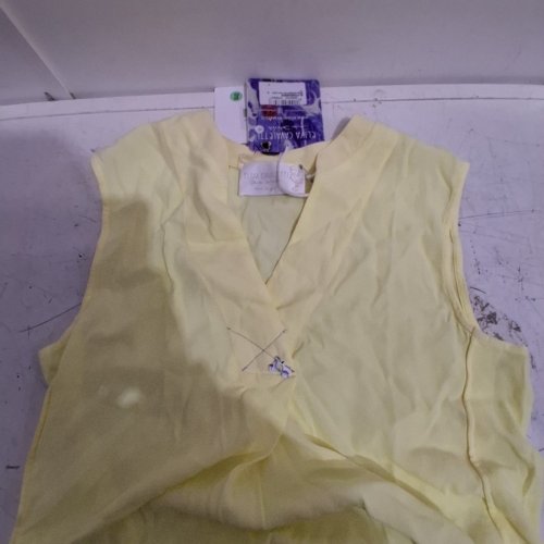 WOMEN'S ELISA CAVALETTI SLEEVELESS V-NECK BLOUSE - MEDIUM - YELLOW (STYLE: 08044 APERTINO) image 3