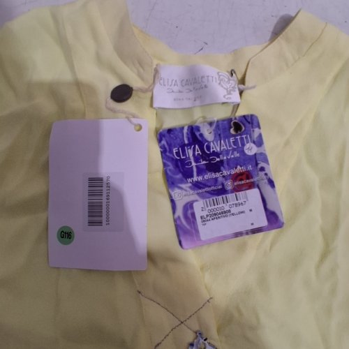 WOMEN'S ELISA CAVALETTI SLEEVELESS V-NECK BLOUSE - MEDIUM - YELLOW (STYLE: 08044 APERTINO) image 4