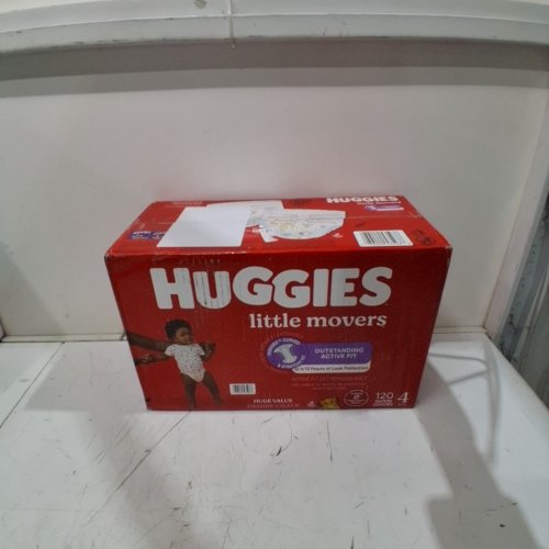 120PK HUGGIES LITTLE MOVERS DIAPERS WITH WETNESS INDICATOR - SIZE 4 - LIONKING image 2