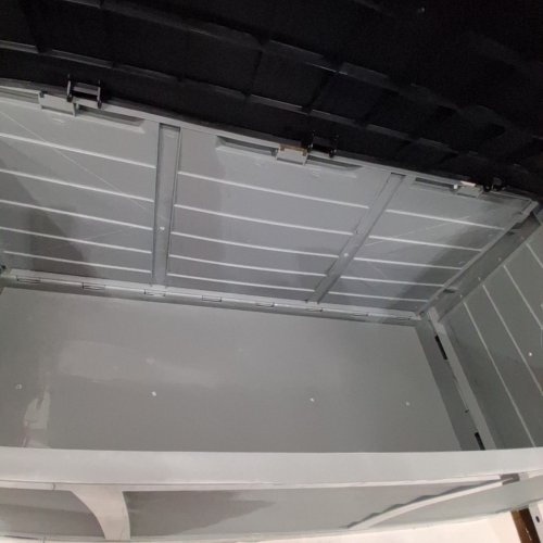 PLASTIC STORAGE BOX WITH LID - 75 GAL - GREY image 4