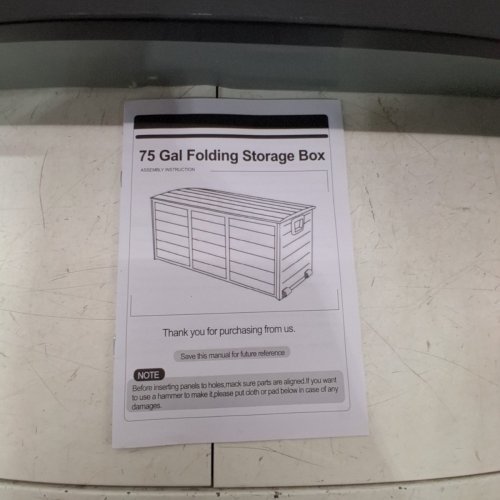 PLASTIC STORAGE BOX WITH LID - 75 GAL - GREY image 5
