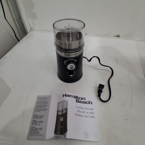 HAMILTON BEACH COFFEE GRINDER - 5 GRIND SETTINGS - BLACK / STAINLESS STEEL (MODEL: 80393RC) image 3