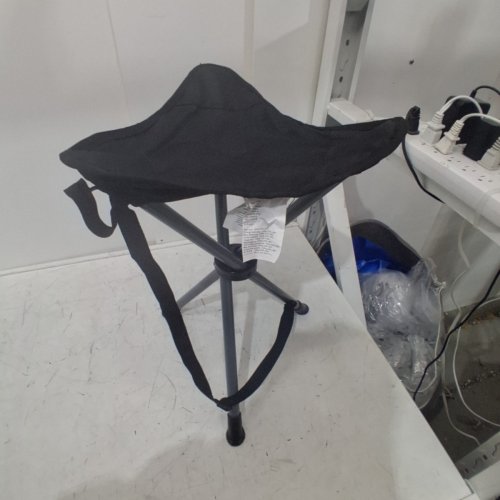 AMAZON BASICS PORTABLE FOLDING CAMPING STOOL - 15.2" X 15.2" X 19.5" - BLACK image 2