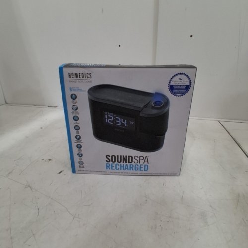HOMEDICS SOUNDSPA RECHARGED ALARM CLOCK & SOUND MACHINE WITH PROJECTOR - BLACK (MODEL: SS-5080) image 3