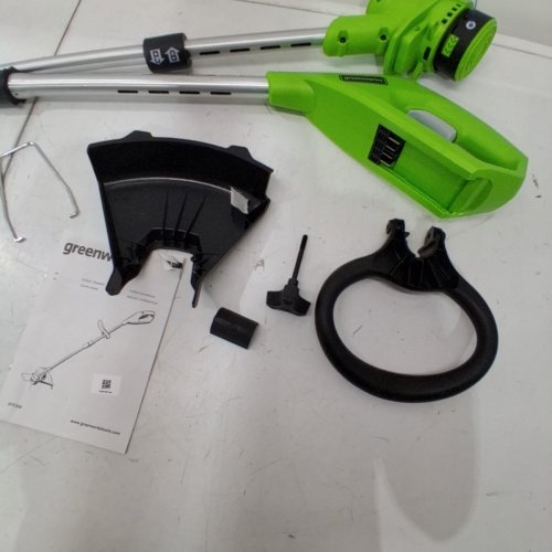 GREENWORKS *TOOL ONLY* CORDLESS STRING TRIMMER WITH ADJUSTABLE HANDLE - COMPATIBLE WITH 40V GREENWORKS BATTERY - 12"- GREEN/BLACK (MODEL: STF309) image 3