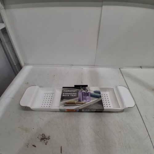 MADESMART EXPANDING BATH TRAY - 22" - 30" - WHITE/GREY (MODEL: 79015) image 2