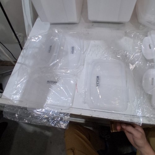 4PK RICE STORAGE CONTAINER WITH 4 MEASURING CUPS AND WHEELS - WHITE- (MODEL: F-8908-8909) image 3