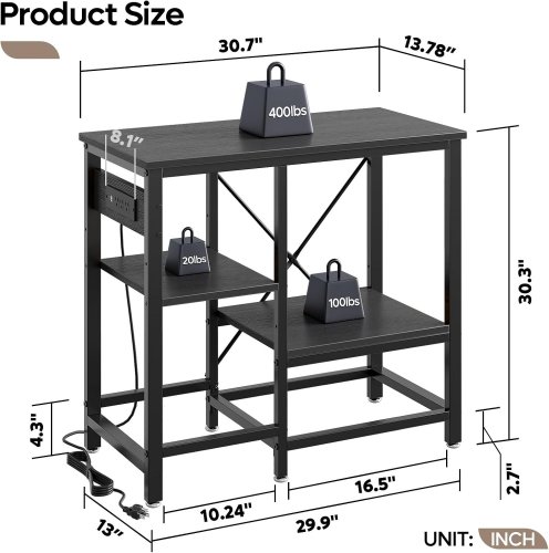 BESTIER FISH TANK STAND WITH POWER OUTLET - HOLDS TANKS UP TO 37 GAL - BLACK (MODEL:P300178S-BLKG) image 2