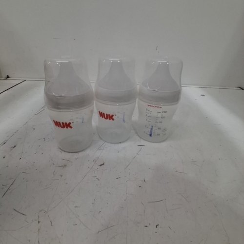 3PK NUK PERFECT MATCH SLOW FLOW BOTTLES - 5 OZ - CLEAR/GLASS (MODEL: 2226440) image 2