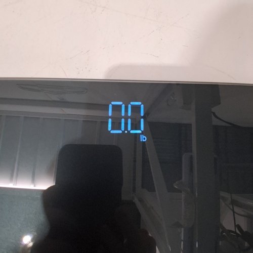 HOMEBUDS TEMERED GLASS DIGITAL BODY WEIGHT BATHROOM SCALE - 400LBS CAPACITY - STEEL BLUE - (MODEL: HB905) image 3