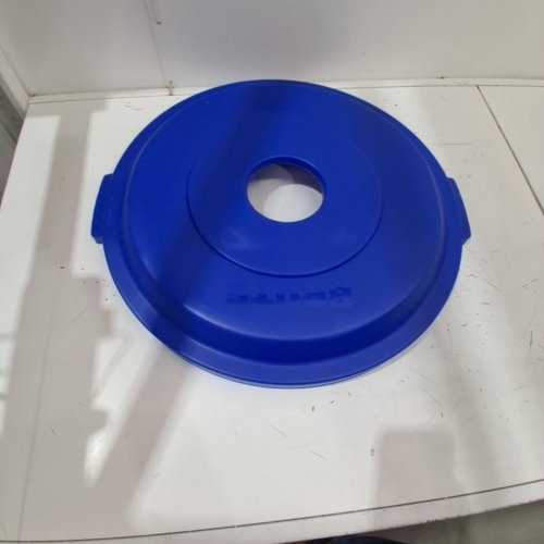 RUBBERMAID BRUTE HEAVY DUTY ROUND RECYCLING COVER - 32 GAL - BLUE (MODEL: 1788376) image 4