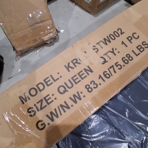 DUTCH VELVET UPHOLSTERED PLATFORM BED FRAME WITH ADJUSTABLE HEADBOARD- QUEEN - BLACK (MODEL: KRTW002) image 3