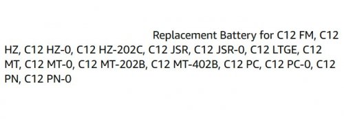 2PK REPLACEMENT BATTERY PARTS FOR C 12 FM, C12 HZ & MORE image 2