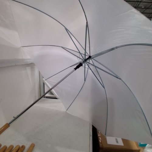 10PK ANDERSON UMBRELLA WEDDING UMBRELLAS, AUTOMATIC OPEN - 48" - WHITE (MODEL: 10X-UM48) image 3