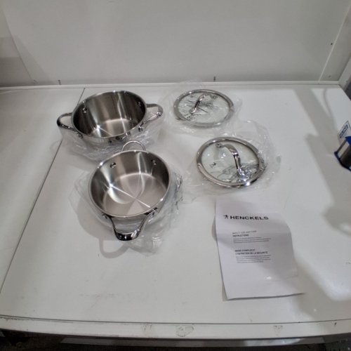 4PC HENCKELS POTS COOKWARE SET WITH LIDS - STAINLESS STEEL (MODEL: 1023753) image 3