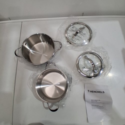 4PC HENCKELS POTS COOKWARE SET WITH LIDS - STAINLESS STEEL (MODEL: 1023753) image 4