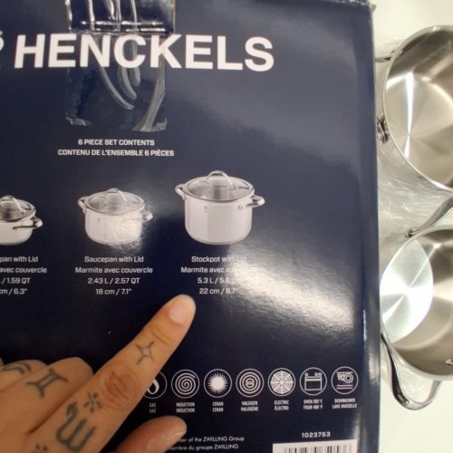 4PC HENCKELS POTS COOKWARE SET WITH LIDS - STAINLESS STEEL (MODEL: 1023753) image 5