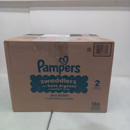 186PK PAMPERS SWADDLERS DISPOSABLE DIAPERS - SIZE 2 image 3