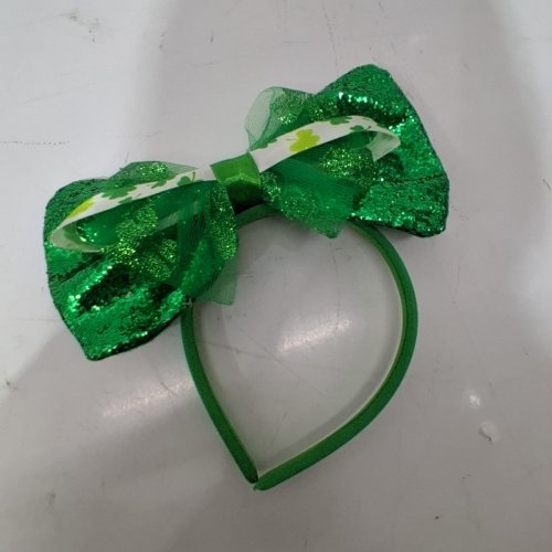 3 ASSORTED ST. PATRICK'S DAY CLOVER ACCESSORIES- GREEN image 2
