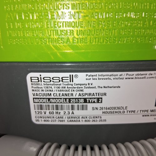 BISSELL LITTLE GREEN PORTABLE DEEP CLEANING VACUUM - 37OZ TANK MAX - GREEN/GREY (MODEL : 2513B) image 8