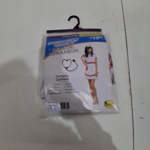 4PC WOMEN'S PARTYHOLIC SWEETHEART REMEDY NURSE COSTUME SET - LARGE - WHITE / RED (STYLE: 12279M) image 2