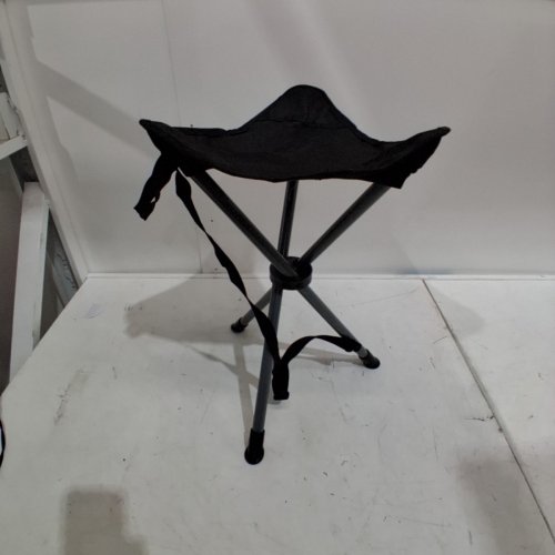 AMAZON BASICS PORTABLE FOLDING CAMPING STOOL - 225LBS MAX/CAP - 15" X 15" X 19" - BLACK image 2