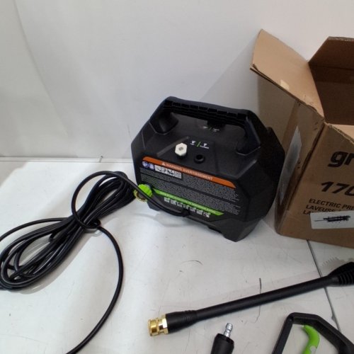 GREENWORKS COLD WATER ELECTRIC PRESSURE WASHER - 1700 PSI - 1.2GPM - 13 AMP - GREEN (MODEL: GPW1704) image 4