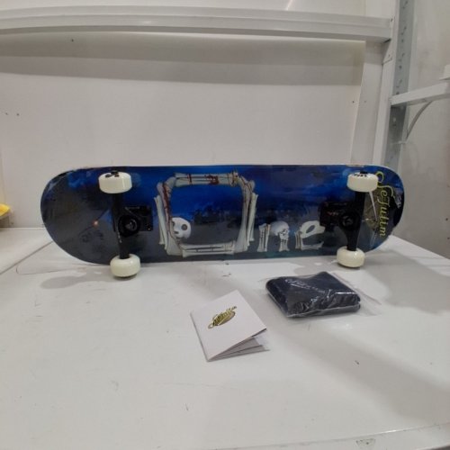 SEFULIM STANDARD COMPLETE MAPLE SKATEBOARD FOR BEGINNERS & PROS - 31" X 8" - BLUE AND BLACK (STYLE: DIGITAL SERIES ONE: DARK NIGHT) image 3