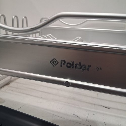 4PC POLDER ADVANTAGE ALUMINUM DISH RACK - 20.6" × 14" × 6.9" - GREY/BLUE (MODEL: 1966478/KTH-6350CN) image 3