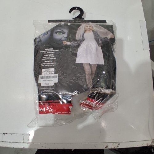 3PC WOMEN'S RUBIES BRIDE OF CHUCKY TIFFANY COSTUME - MEDIUM image 3
