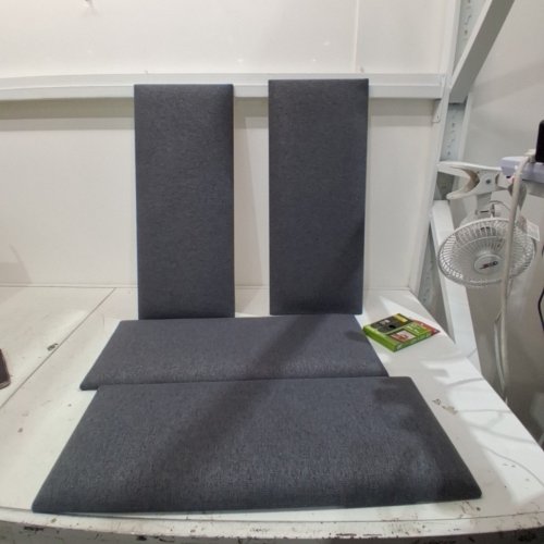4PK HEADBOARD WALL PANELS- 23.62" X 9.84" - DARK GRAY image 2