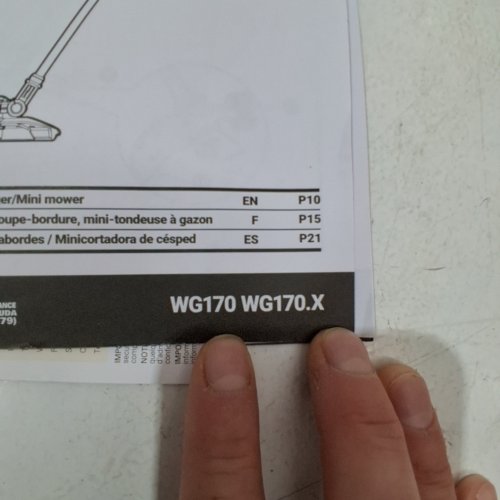 WORX POWER SHARE GT REVOLUTION CORDLESS GRASS TRIMMER/EDGER/MINI-MOWER - 20 V - 12" (MODEL: WG170) image 3