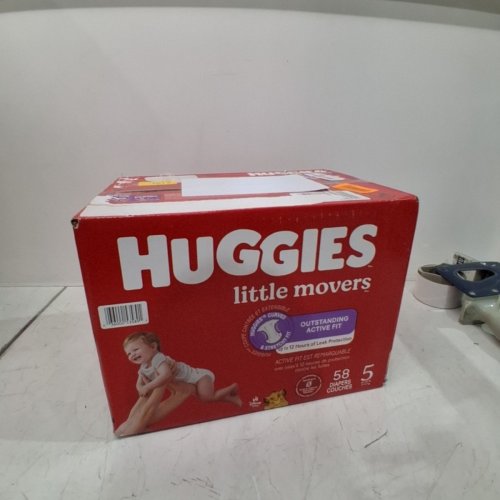 58PK HUGGIES LITTLE SNUGGLERS DISPOSABLE BABY DIAPERS - SIZE 5 (MODEL: 49558-03) image 2