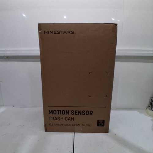 NINESTARS 50L MOTION SENSOR TRASH CAN - LARGE/50L - SILVER/BLACK (MODEL: CB-DZT-50-13/12-13) image 4