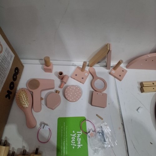 11PC OOOK KIDS VANITY TABLE AND CHAIR SET WITH ACCESSORIES - 20" X 14" X 35" - PINK (MODEL: BCOK017) image 6