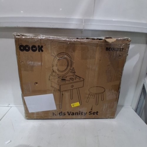 11PC OOOK KIDS VANITY TABLE AND CHAIR SET WITH ACCESSORIES - 20" X 14" X 35" - PINK (MODEL: BCOK017) image 9
