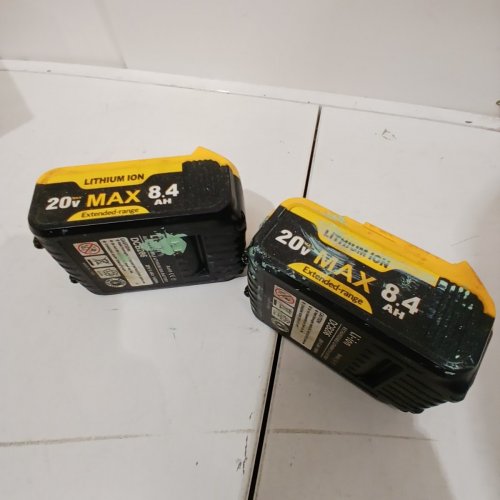 2PK BATTOOL 8000MAH LITHIUM-ION POWER TOOL REPLACEMENT BATTERIES - 20V, 8.4 AH - YELLOW / BLACK image 6