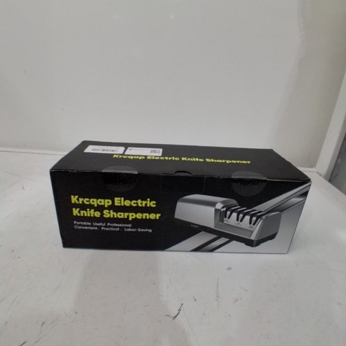 KRCQAP ELECTRIC 3-STAGE DIAMOND ABRASIVE KNIFE SHARPENER - 15° GUIDE ANGLE - STAINLESS STEEL image 6