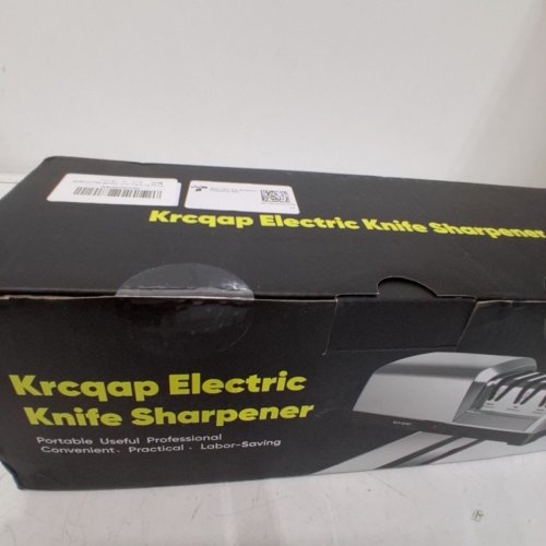 KRCQAP ELECTRIC 3-STAGE DIAMOND ABRASIVE KNIFE SHARPENER - 15° GUIDE ANGLE - STAINLESS STEEL image 7