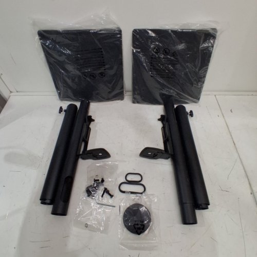2PK PEGZONE ADJUSTABLE HEIGHT SPEAKER STANDS FOR SONOS ERA 300/100 - UP TO 42.6" - BLACK (MODEL: HW1156BK-2) image 2