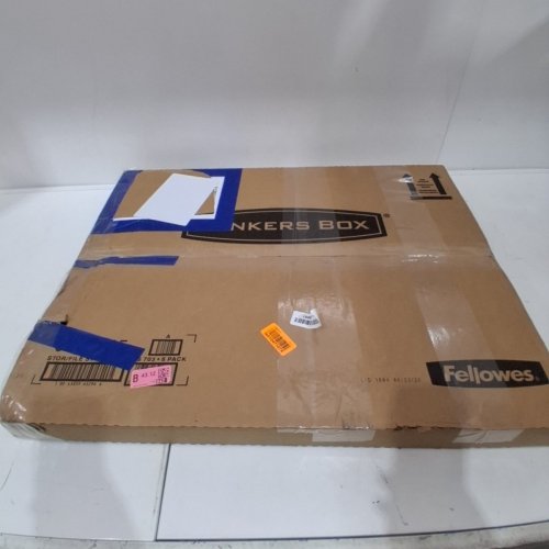 6PK BANKERS BOX STORAGE FILE BOXES - 16.25" X 12.5" X 10.5" - WHITE/BLUE (MODEL: 70325) image 4