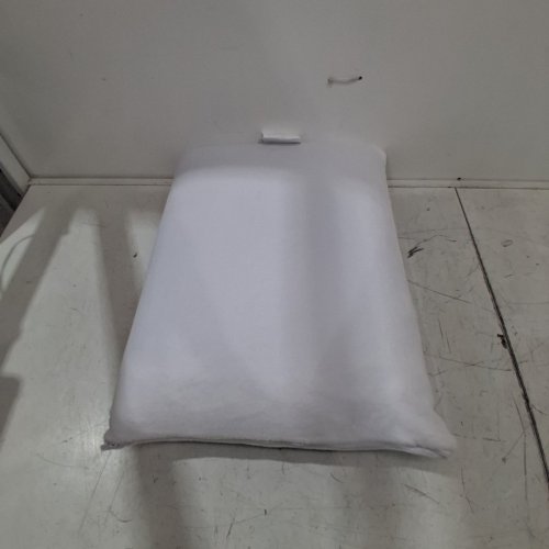 FOAM PILLOW WITH FUZZY PILLOW COVER - 16" X 22" - WHITE image 3