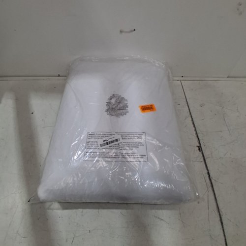 FOAM PILLOW WITH FUZZY PILLOW COVER - 16" X 22" - WHITE image 4