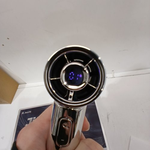 JISULIFE LIFE9S LED DISPLAY HANDHELD FAN WITH TURBO POWER - 22H RUNTIME, 5 SPEEDS - 5000MAH - SLEEK CHROME SILVER (SPECIAL EDITION) image 2