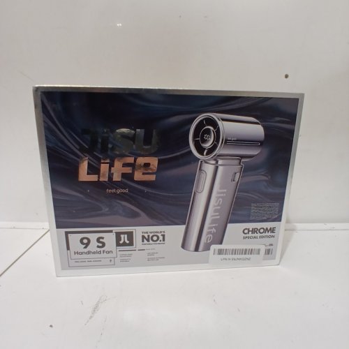 JISULIFE LIFE9S LED DISPLAY HANDHELD FAN WITH TURBO POWER - 22H RUNTIME, 5 SPEEDS - 5000MAH - SLEEK CHROME SILVER (SPECIAL EDITION) image 6