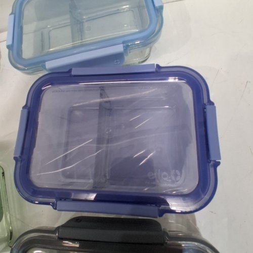 10PC ELLO COLOUR LOCK DIVIDED GLASS MEAL PREP SET - 800ML - MULTICOLOUR (MODEL: 1901809) image 3