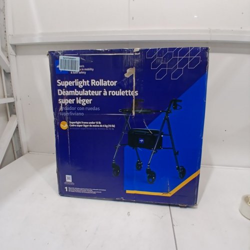 MEDLINE SUPERLIGHT ALUMINUM ROLLATOR - 6" WHEELS - BLACK (MODEL:MDS86825SLBLK) image 4
