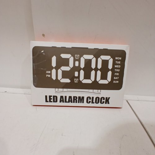 LED DIGITAL ALARM CLOCK - BLACK/MIRROR image 5
