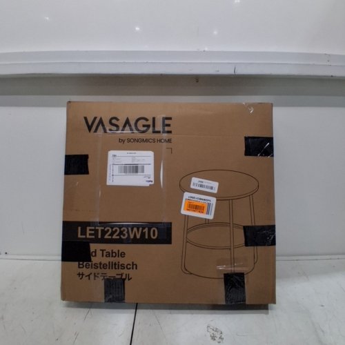 VASAGLE SMALL ROUND SIDE END TABLE - 17. 7" X 17.7" X 19.6" - WHITE - (MODEL: LET223W10) image 4