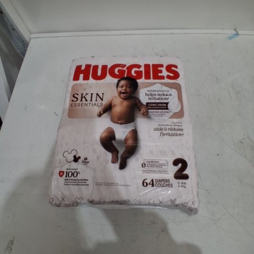192PK HUGGIES SKIN ESSENTIALS DIAPERS - SIZE 2 - 12-18 LBS image 2